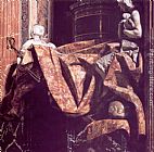 Gian Lorenzo Bernini Famous Paintings - Tomb of Pope Alexander VII [detail]